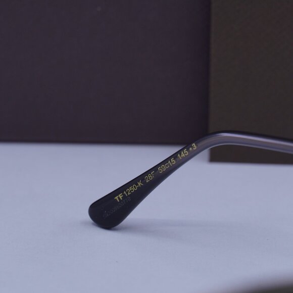 Tom Ford FT1250-K 28F Sunglasses Shiny Rose Gold Square Frame, Brown Lenses - Picture 7 of 9